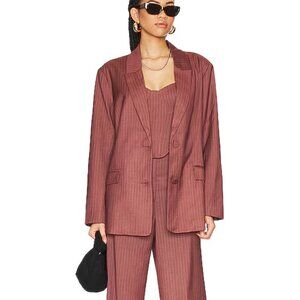 Bardot Pin Stripe Blazer - Chestnut Stripe